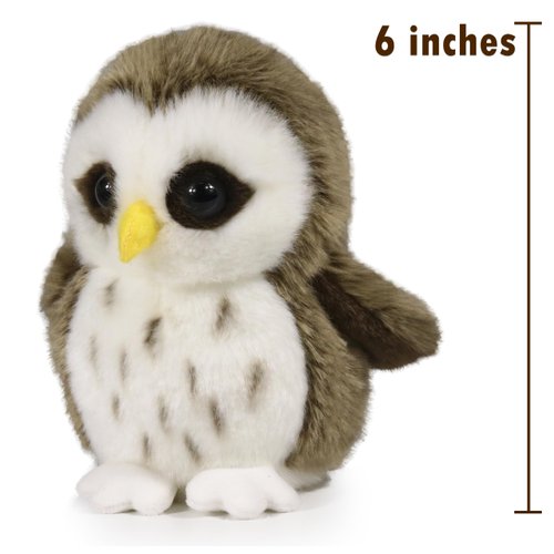 Ice King Bear Wild Animal Small Stuffed Animals Zoo Family Plush Toy (Owl 6 Inches)