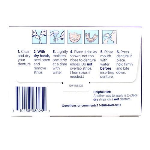 Super Poligrip Comfort Seal Denture Adhesive Strips, 40 Count