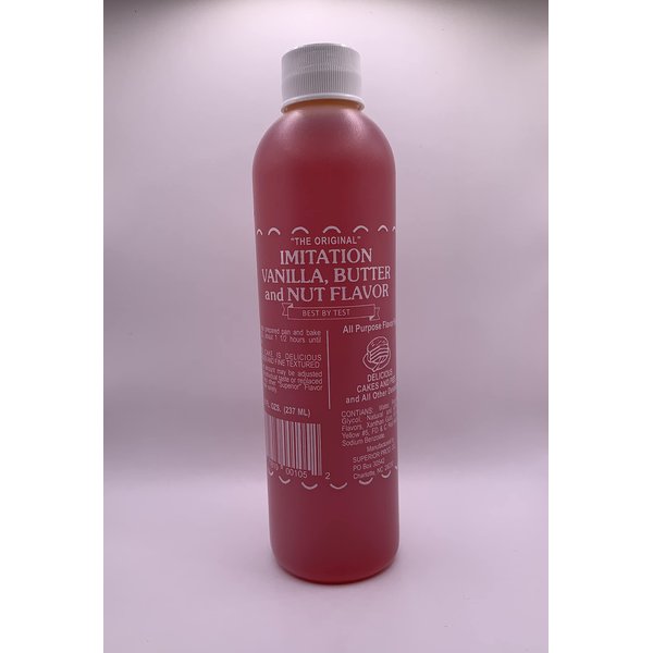 Superior Flavors VANILLA, BUTTER, & NUT | Cooking and Baking Flavoring | Delicious Substitute for Vanilla Extract | Water Based, and Alcohol Free | 8oz Bottle