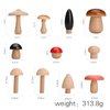 Promise Babe Wooden Mushroom Toys, Montessori Wooden Blocks Stacking Toys for Toddlers 11 Pcs, Miniature Mushroom Various Sizes Woodland Creative Craft Home Decor