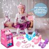 Princess Shoes and Girls Purse Jewelry Toys, Princess Dress Up Clothes for Little Girls, Toddler Dress Up Shoes, Crown Necklace Earrings, Ring, Girls Toys for Little Girls 3,4,5Years Old