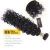 QTHAIR 14A Brazilian Water Wave Human Hair Bundle 1 Bundle 100g 20inch Water Wave Hair Extensions Curly Wave Bundles 1B# color Brazilian Water Wave Human Hair Weave