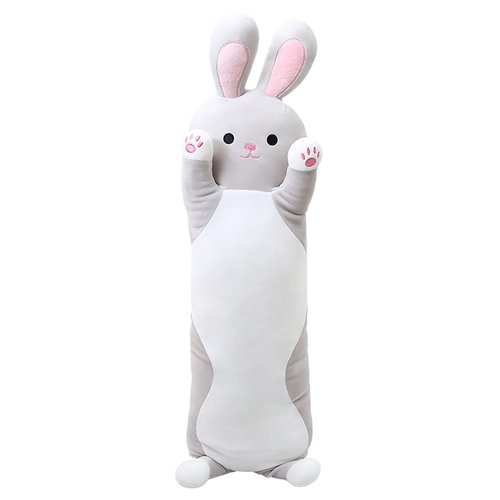 Yeqivo Long Rabbit Plush Toy, Soft Long Rabbits Stuffed Animal Cute Grey Bunny Hugging Plush Pillow Rabbit Stuffed Animal Plush for Kids(Grey Rabbit,19.68Inch/50cm)