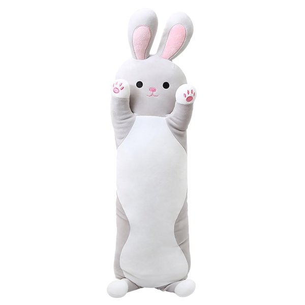 Yeqivo Long Rabbit Plush Toy, Soft Long Rabbits Stuffed Animal Cute Grey Bunny Hugging Plush Pillow Rabbit Stuffed Animal Plush for Kids(Grey Rabbit,19.68Inch/50cm)
