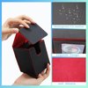 awedsu Collectible Trading Card Cases for Commander Display, Card Storage Box Fits100+Double Sleeved Cards with 2 Dividers &Transparent Card (Black & Red)