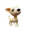 Pwenjofy Resin Bobbing Head Dog Figurine Car Dashboard Decor Bobblehead Puppy Play Figurines for Home Office Desk Decoration Ornaments (Chihuahua)