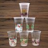Party Essentials 20 Count Happy New Year Soft Plastic Printed Party Cups, 16 oz, Clear
