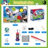 Soccer Game T-Ball Set for Kids, Indoor Outdoor Backyard Toss Soccer Goal Stuff with Velcro Balls & Fun Toddler Tee Ball Set, Improves Batting Skills for Boys & Girls, Gift Sets for Children Aged 3-12