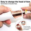 Dealswin Facial Hair Remover Replacement Heads：Compatible with Gen 1 Finishing Touch Flawless Facial Hair Removal Tool Women, As Seen On TV 18K Gold-Plated Rose Gold 4 Count, Generation 1 Single Halo