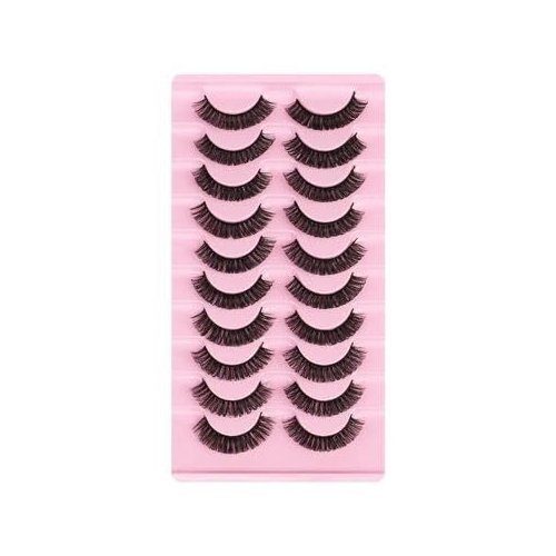 False Eyelashes, 10 Pairs, Reusable, Natural Look