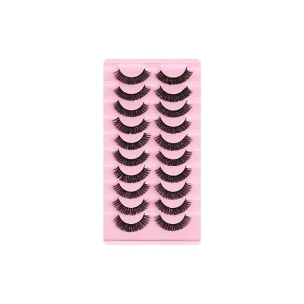 False Eyelashes, 10 Pairs, Reusable, Natural Look