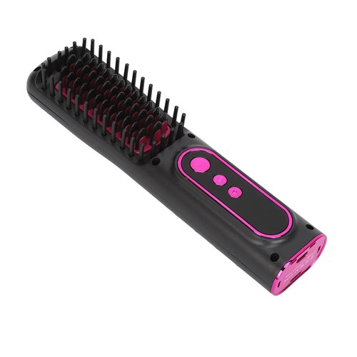 Rechargeable Hair Straightener Brush, HURRISE Cordless USB Hair Straightener, Fast Heating Frizz Control, Professional Comb with Ergonomic Handle Design for Effortless Hair Straightening
