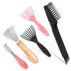Mozeat Lens 5 Pieces Hair Brush Cleaner Tool Kit Including Dual-Headed Brush, Cleaning Claws, and Brushes for Home and Salon Use
