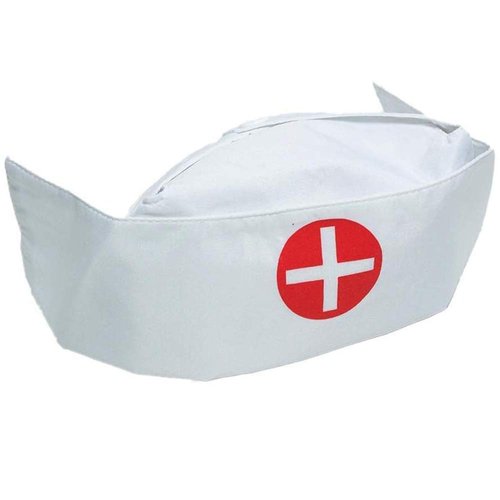 ArtCreativity Classic Nurse Hat for Kids - White Nurse Cap for Halloween Party Nurse Costume, Stage Play Outfit, or Pretend Play - Fun Nurse Graduation Party Supplies, Favors, and Decorations