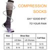 Double Couple 3 Pairs Compression Socks for Women Men 20-30mmhg Knee High Stocking for Sports Running Travel Nurses Pregnancy