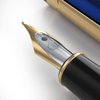 Dryden Designs Fountain Pen - Medium Nib | Includes 24 Ink Cartridges (12 Black 12 Blue) and Ink Refill Converter | Calligraphy Pen, Consistent Writing, Smooth Flow - Blue.