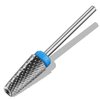 C12rtive 5-IN-1 Tungsten Carbide Bit,Tapered Barrel Electronic Nail Drill Bit for Acrylic Gel Nails Dual Nail Form Remove,3/32 Diameter Nail Bit for E-File Nail Drill(Medium)