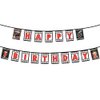 Happy Birthday Bunting Birthday Party Banner?Movie?Buff Birthday Party Decorations Supplies Birthday Party Hanging Bunting for Home Mantel Fireplace Wall Window Decoration
