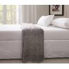 Valea Home Bed Skirt with Stitch on White Dust Ruffle with Split Corner, Durable Elegant Luxury Queen 14-inch Drop