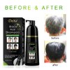 Amzfly Instant Black Botanical Hair Shampoo - Gentle Ammonia-Free Unisex Formula, 3-in-1 for 100% White Coverage, Lasts 30 Days (Black)