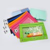 3 Ring Binder Pencil Pouchs，Zippered Binder Pouch with Rivet Enforced Hole 3 Ring Pencil Case 5 Packs