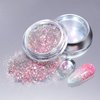 Born Pretty Auroras Reflective Glitter Nail Powder Chameleon Polarized Sparkling Shiny Nail Glitter Holographic Flakes Glitter Dust Shiny Powder Pigment Nail Supplies for Nail Art Manicure DIY Design