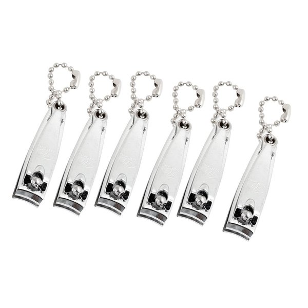 uxcell 6 Pcs Nail Cutter, Metal Finger Nail Cutter Sharp Fingernail Toenail Cutters for Trimming & Grooming, Professional Swing Out Nail Cleaner/File Manicure Beauty Tool, Silver Tone