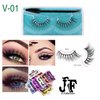 J.Fabrizio Eyelashes Makeup Natural 3D Dense Sexy False Lashes Soft Can Be Used Repeatedly False Eyelashes With Eyelash Brush Without Lash adhesive. V1