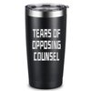 ARIABLE Tears of Opposing Counsel Tumbler - Lawyer Gifts for Lawyer, Funny Appreciation Gifts for Lawyer, Attorney, Paralegal Law Students Graduation - 20 Ounce Black Engraved Insulated Tumbler