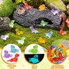 SYWHXY 72PCS Luminous Mini Resin Lizards Cute Lizard Figures Glow in The Dark, Tiny Lizards Animal Miniature for DIY Micro Moss Landscape Crafts Dollhouses Potted Plants Hidden Games