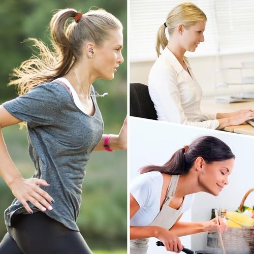 OOTDAY Elastics Hair Bands, Elastic Bands, 150 Pcs Soft and Stretchy Hair Ties Great for High Impact Sports, Workouts, Exercise, Mixed Color for Thick, Curly, Wavy Hair