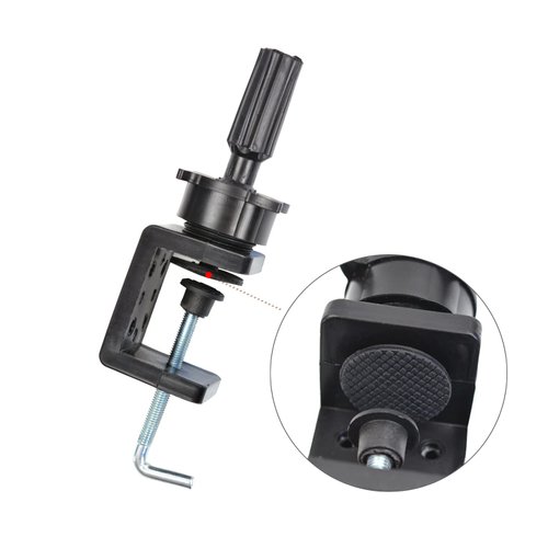 YTBYT Wig Mannequin Head Stand Nail Practice Hand Stand Adjustable Mannequin Training Head Standard Holding Clamp (Black)