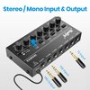 Moukey Audio Mixer Line Mixer, DC 5V, 6-Stereo Ultra, Low-Noise 6-Channel for Sub-Mixing, Ideal for Small Clubs or Bars, As Guitars, Bass, Keyboards Mixer, 2021 New Version-MAMX2
