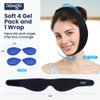 NEWGO Wisdom Teeth Ice Pack Head Wrap Jaw Ice Pack for Face Oral Surgery, FSA or HSA Eligible Face Ice Pack with 4 Hot Cold Gel Pack for TMJ, Tooth Extraction, Tonsillectomy Recovery