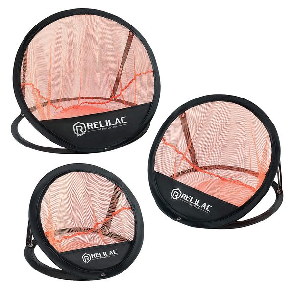 RELILAC Pop Up Golf Chipping Practice Net Set - Indoor/Outdoor Golfing Target Accessories for Golf Practice - Improve Your Short Game - Great Gifts for Men, Dad, Mom, Husband, Women, Kid, Golfers
