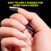 Makartt Coffin Nail Tips 500pcs Long Pre-buffed Full Cover Clear Press on Nails 10 Sizes Soak Off Soft Gel Nail Tips Extension Professional Acrylic Fake Nails No Crease False Nail Salon DIY Nail Art