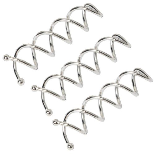 20 Pieces Simple Spiral Bobby Pins Hair Clips with Round Ball Tips for Bridal Updo & DIY Hairstyles, Spin Bun Sticks for Women and Girls, Silver