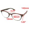 ColorViper Flexible Memory Frame reader Unisex lightweight Reading Glasses 0.74 Oz (OVAL matte grey black WOOD LIKE, 2.00)