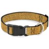 Dog Collar Plastic Clip Metallic Gold 18 to 32 Inches 1.5 Inch Wide