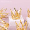 Framendino, 12 Pack Gold Mini Crown Small Rhinestone Crystal Tiara Crown Headpiece Princess Bridal Accessories for Party Wedding Birthday Decorations