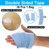 BEEOS Ultra Hold Toupee Tape 36 Pieces, Non-Melting No Residue Sweating Grid Design Waterproof Blue Double Sided Invisible Tape Strips for Wig