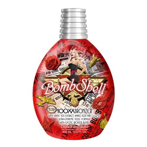 Bombshell 100xx Bronzer - Tingle Tanning Lotion, 13.5 FL. Oz.- Lot of 2 by Designer Skin