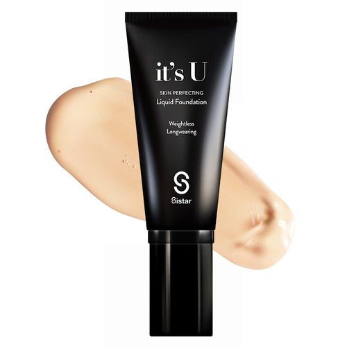 Sistar it's U Skin Perfecting Liquid Foundation Medium Coverage Buildable Weightless Longwearing Blendable 35 g / 1.23 oz. (Vanilla Cream)