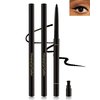 Black Gel Eyeliner for Older Women, Waterproof Smudge-Proof Retractable Eyeliner Pencil, Long Lasting 24H, Matte Cream Eyeliner Waterline with Sharpener, Eye Liner for Mature Women Sensitive Eyes-2Pcs