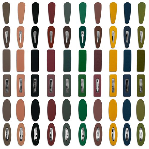60 Pcs Metal Snap Barrettes Hair Clips Cute Candy Color Matte Fashion Accessories for Girls Women (Multicolor)