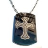 Jesus Christ Christian 3d Cross Religion Religious Logo Symbol - Military Dog Tag Luggage Tag Key Chain Metal Chain Necklace