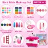 Kids Makeup Sets for Girls, Washable Kids Makeup Kit Girl Toys, Real Girls Makeup Kit Princess Pretend Play Cosmetic Set, Birthday Gifts Christmas Toys for Girls 3 4 5 6 7 8 9 Year Old