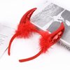 6 Pcs Halloween Devil Horns Headband Bow Tie Tail Red Devils Ears Hair Hoops Bands Bowtie Animal Cow Headpiece Hairband Women Christmas Holiday Festival Dress Up Cosplay Birthday Party Accessories