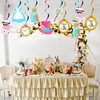 HPWF 20Pcs Alice Hanging Swirl Decorations for Wonderland Theme Birthday Party, Baby Shower, Girl First Birthday, Tea Party Decorations
