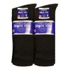 Physicians Approved Diabetic Socks Crew Unisex 3, 6 or 12-Pack (10-13, 6 Pairs Black)
